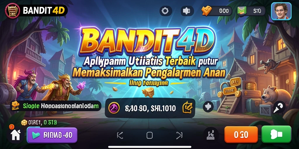 Tampilan utama BANDIT4D dengan berbagai fitur Utility.