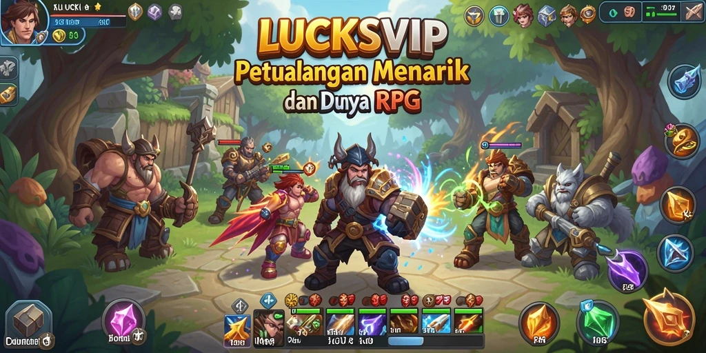 Tampilan gameplay mendebarkan dalam dunia RPG LUCKSVIP.