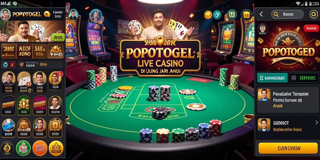 Tampilan gameplay Live Casino yang menarik di POPOTOGEL.