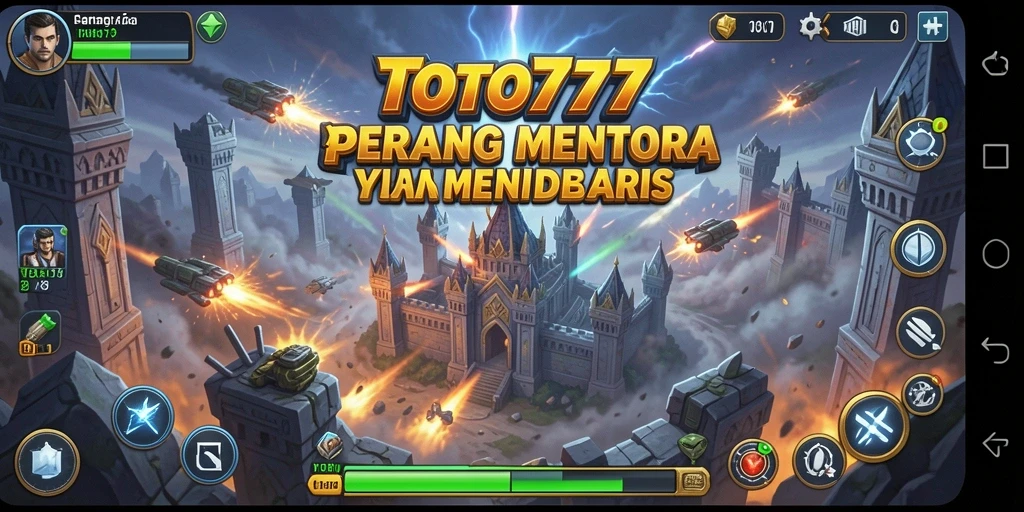 Screenshot gameplay TOTO777 menampilkan aksi menara yang mendebarkan.