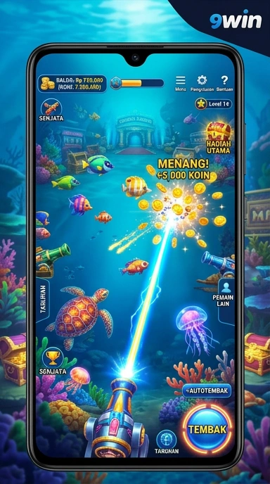 Tampilan beranda aplikasi 9win yang menarik.